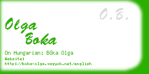 olga boka business card